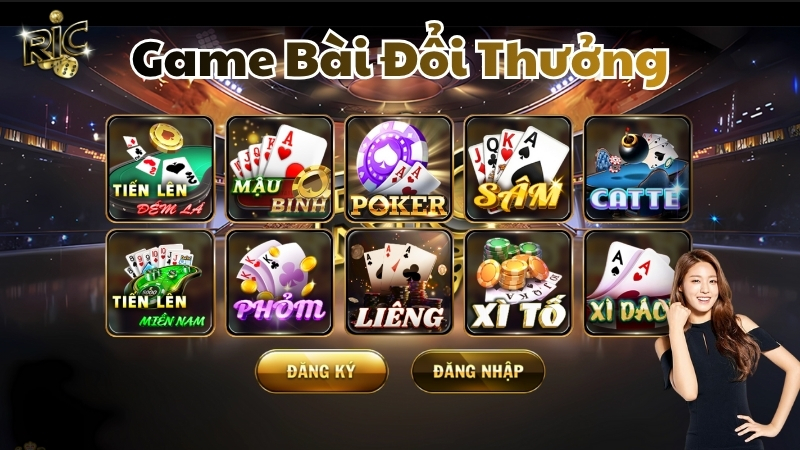 Các trò chơi Game Bài Đổi Thưởng Ricwin phổ biến