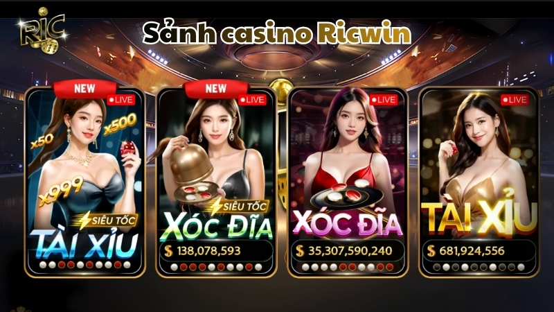 Lý do Live Casino Ricwin là điểm cá cược hàng đầu