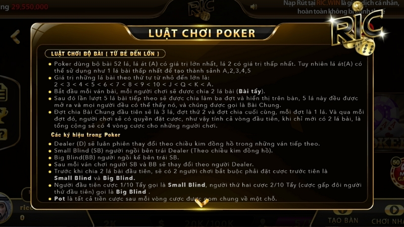 Top 5 mẹo chơi Poker Ricwin để thắng lớn