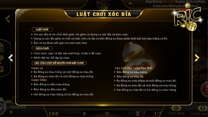 Luật chơi xóc đĩa online cho người mới